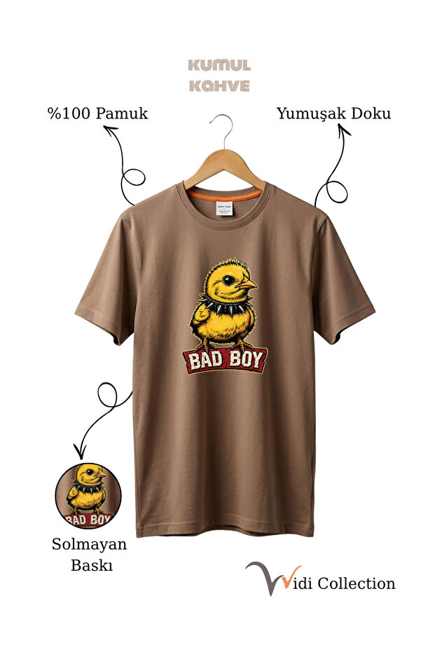 Unisex Bad Boy Chick Graphic Printed 100% Cotton Regular Fit T-Shirt