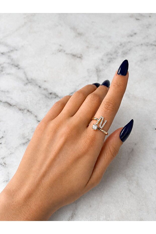 Steel Special Collection Marquise Letter Ring