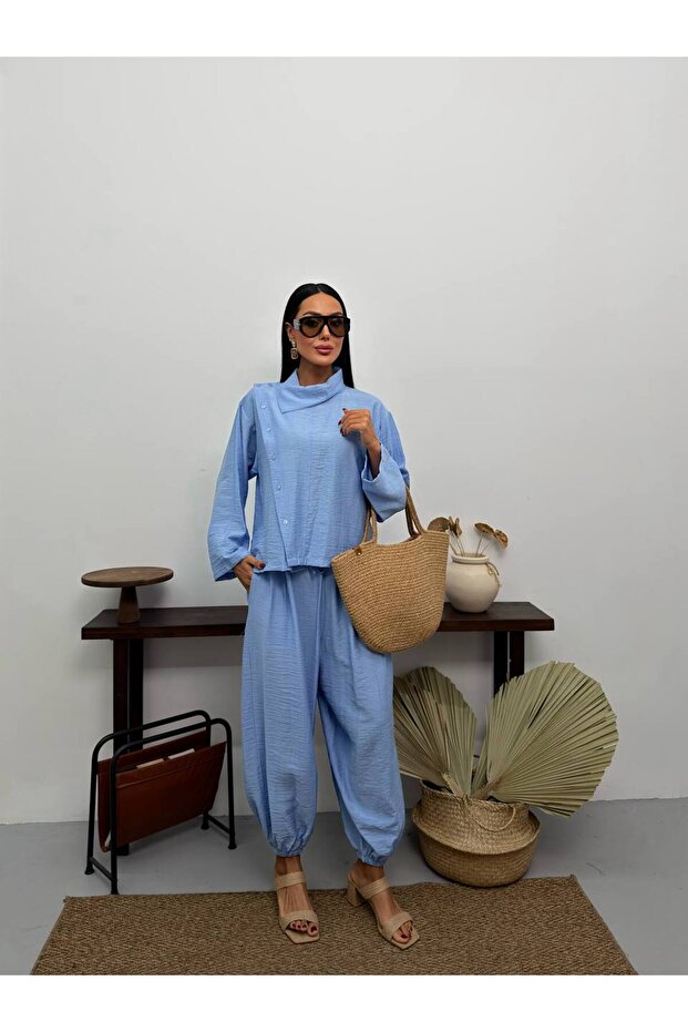 Women's Shirt and Pants Set, Comfortable Fit, Elastic Cuffs, Stylish Two-Piece Set