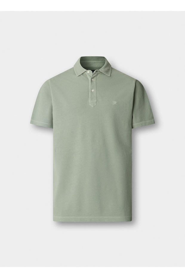 Green Pure Cotton Men Premium Polo T-Shirt