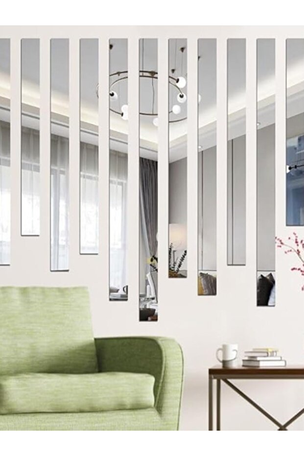 Line Design Mirror Wall | 20 pieces | - Modern Home Wall Decor - Best For Home and Office