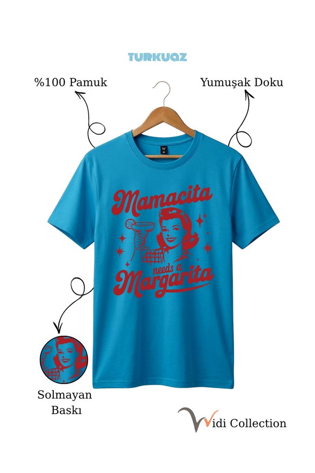 Mamacita Margarita Cocktail Design Unisex 100% Cotton Regular Fit T-Shirt