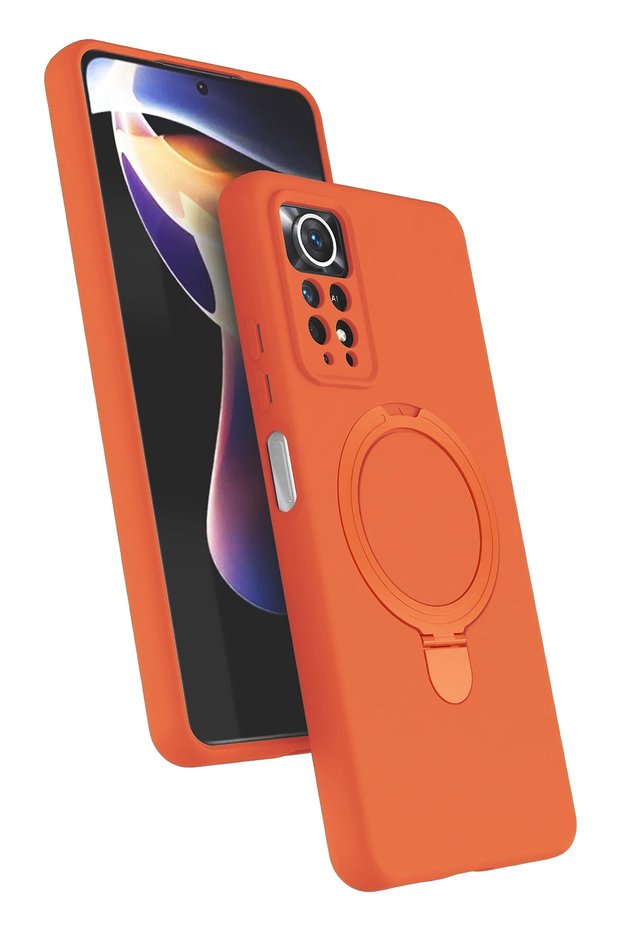 Ilkeshop New Redmi Note 12 Pro 4g Regal Magsafe Stand Cover (163401) - Orange