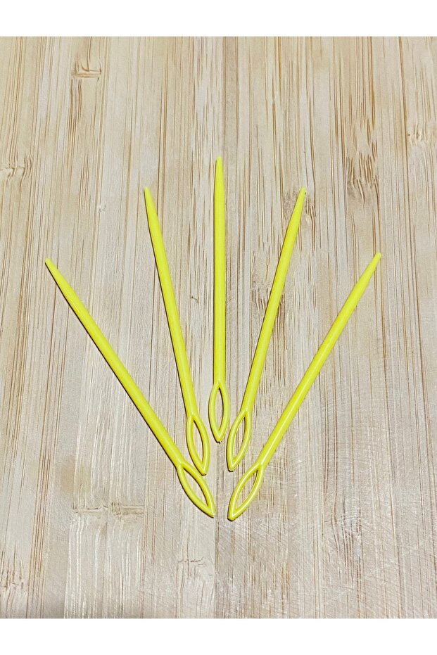Plastic Wool Knitting Sewing Needle 7.5 cm 5 Li Package
