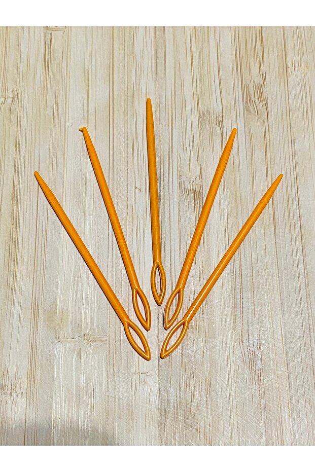 Plastic Wool Knitting Sewing Needle 7.5 cm 5 Li Package
