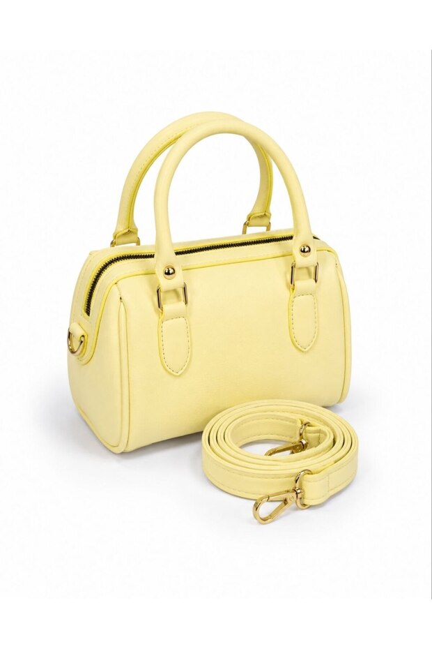 Women's Cylinder Model Lined Hand and Shoulder Bag Size (22X16 cm)