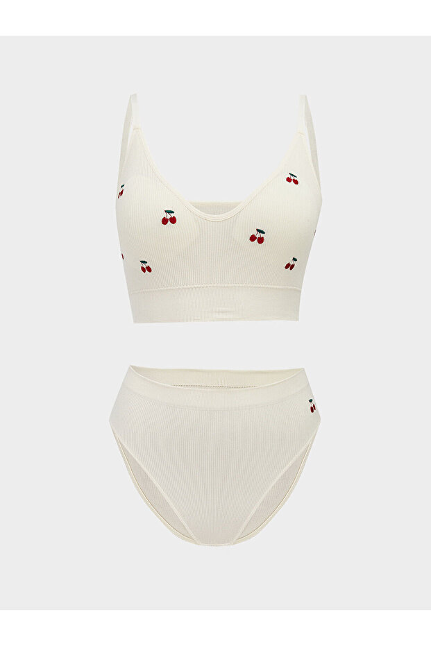 Non-wired Padded Bustier and Panties Set (S6)