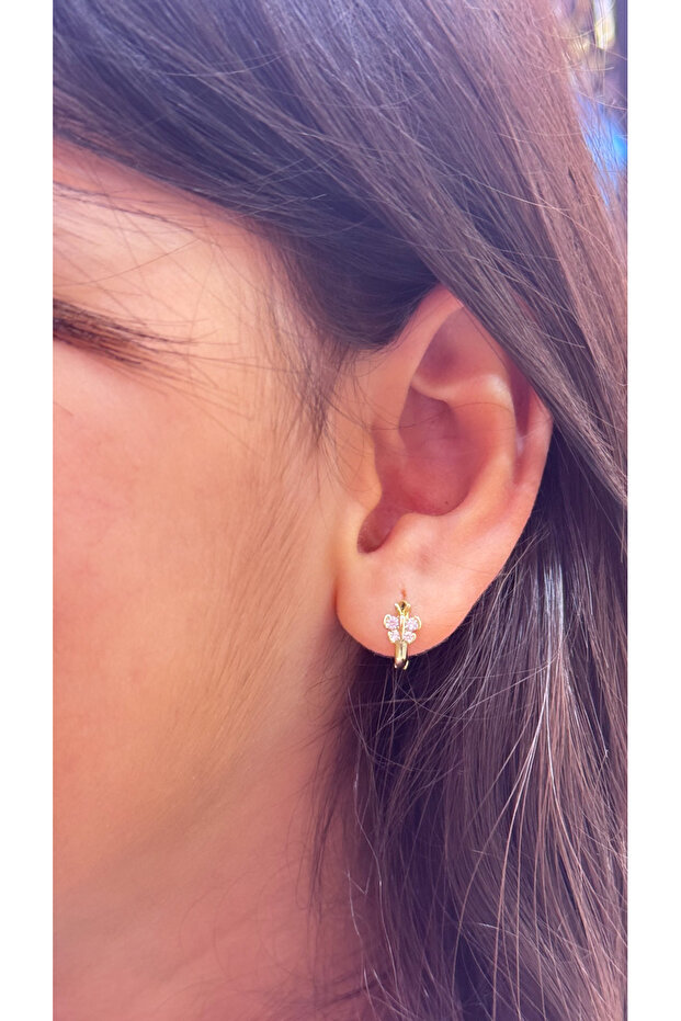 Xuping Stone Butterfly Steel Children's Earring