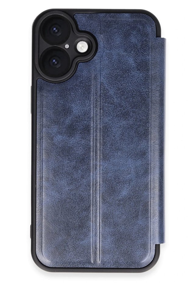 Ilkeshop New iPhone 16 Plus Case Flip Cover (180432) - Navy Blue