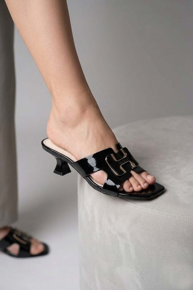 Elit Hml4092 Women's Heeled Slippers Black