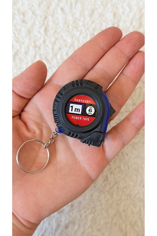 1m Mini Steel Tape Measure Keychain | 1m Practical Portable Measuring Tool | Gift-Practical Pocket Watch, Durable Mechanism, Stylish Set | Dark Blue Color