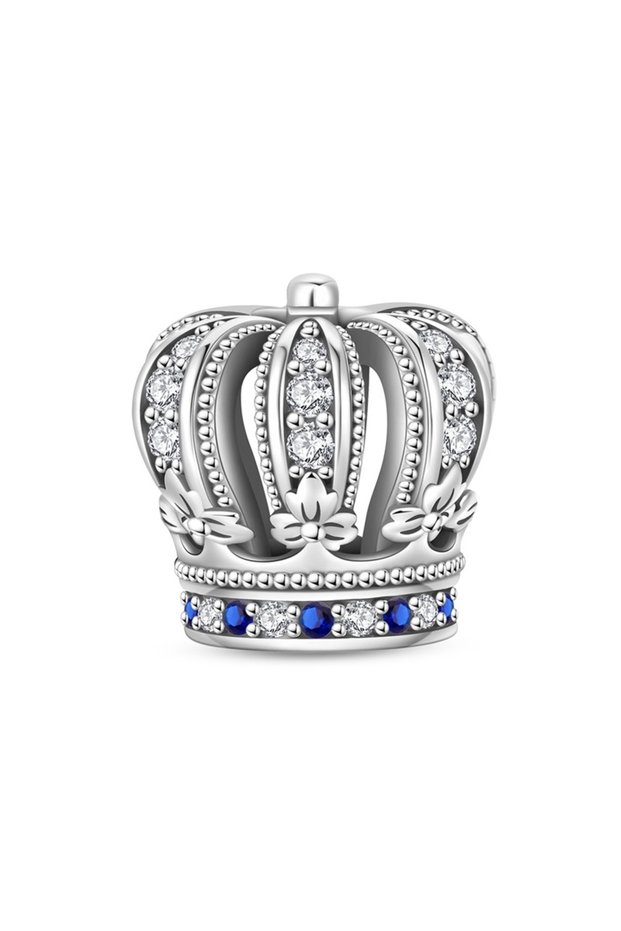 PAC1769 Original 925 Sterling Silver Princess Crown Charms Beads DIY Women Birthday Jewelry Gifts