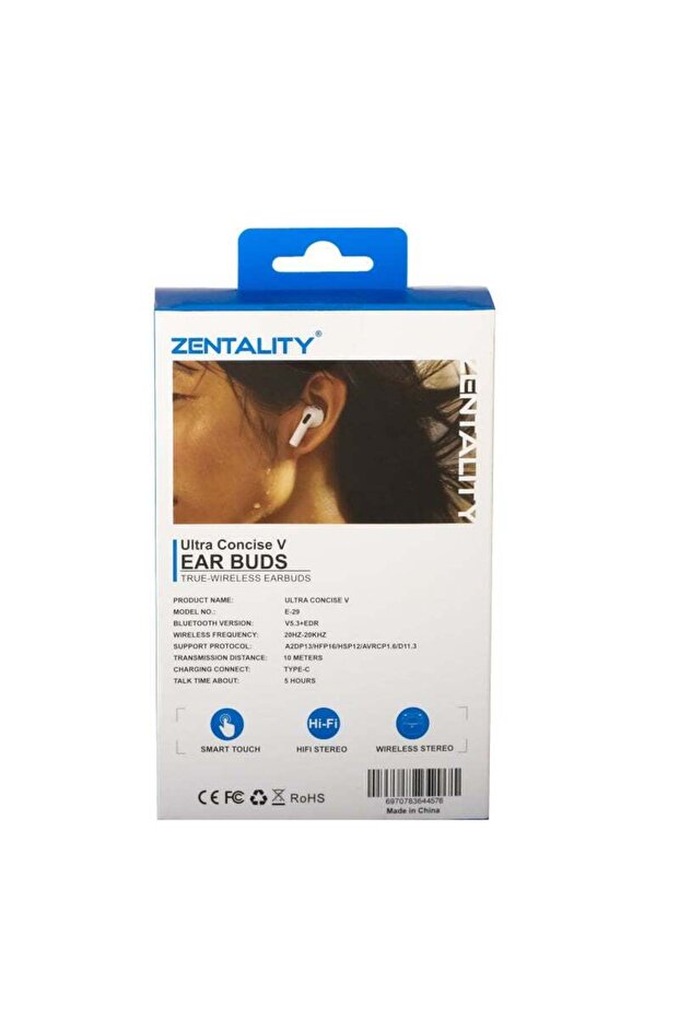 True Wireless Earbuds Ultra Concise V E-29 - White - 4