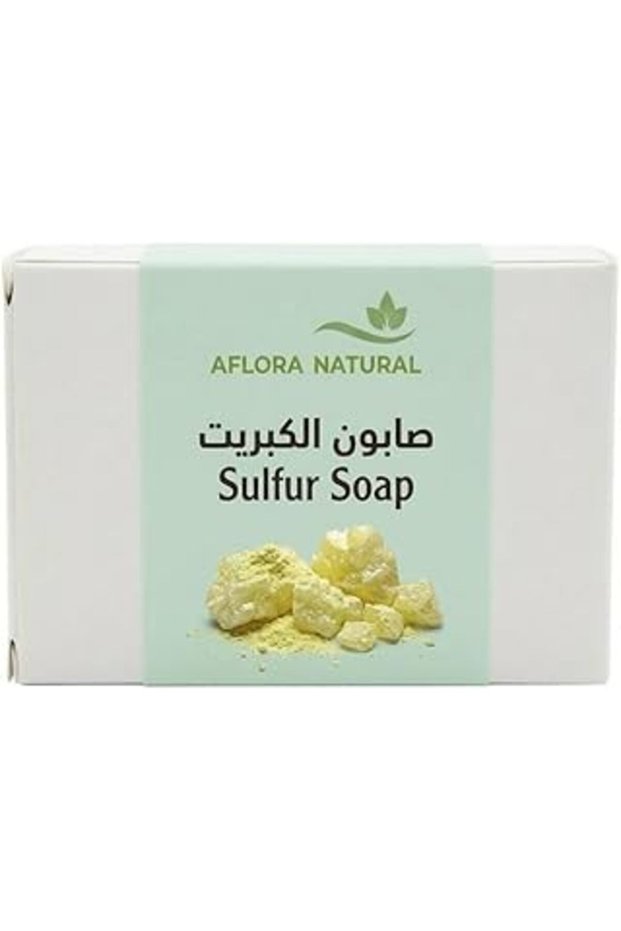 Natural Sulfur Soap, Gentle Face and Body Cleansing Bar, Deep Cleansing and Purifying for Oily Skin, Handmade, Chemical-Free