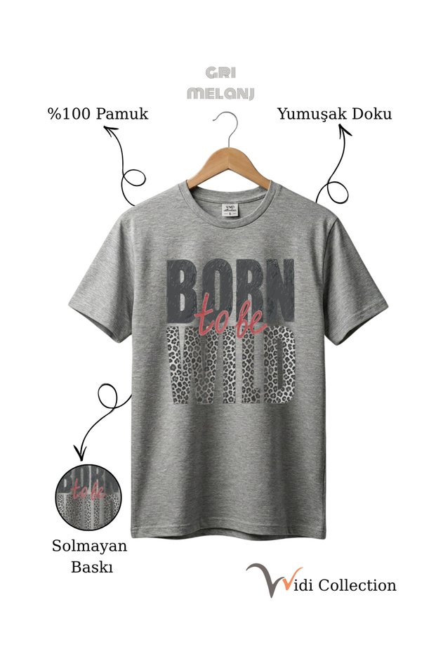 Born to Be Wild Leopard Print Streetwear 100% Cotton Regular Fit T-Shirt