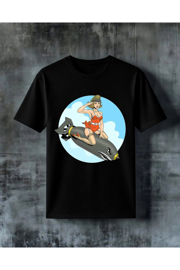 Vintage Pin up Bombshell Printed Oversize T-Shirt