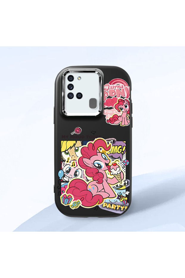 Samsung Galaxy A21S Compatible Black Silicone Case with Shock-Absorbing Camera Protections