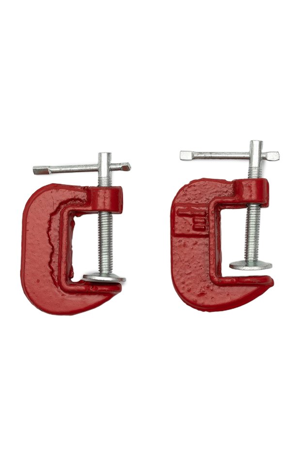 A 2 Pieces 1 Inch Mini Heavy Duty G Clamp Woodworking Clamp Device Adjustable DIY Carpentry Metal C.