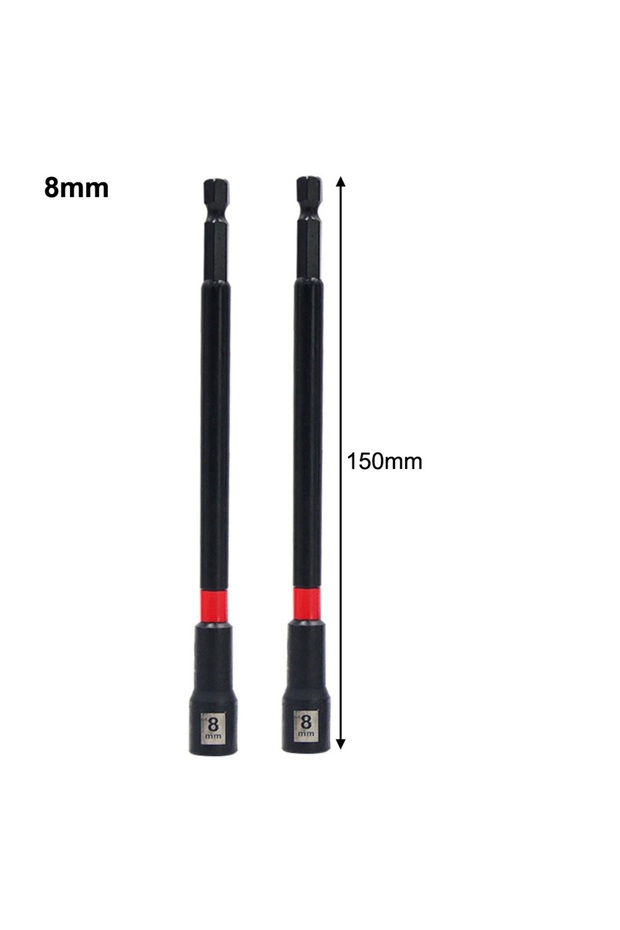 2PCS 8mm Hexagon Socket Wrench 150mm Magnetic Hex Nut Driver Drill Bit Adapter Socket Wrench Extensi