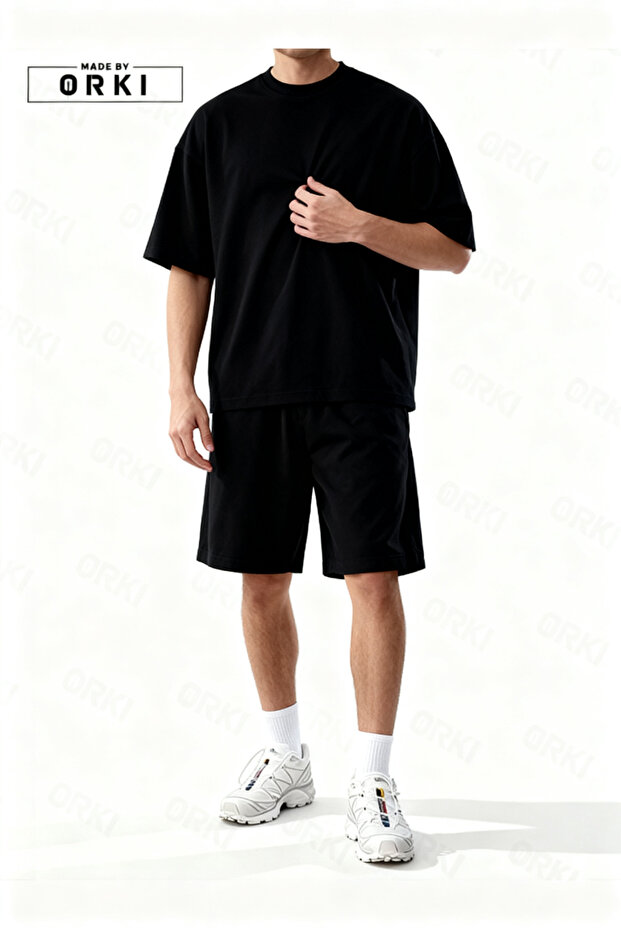 Unisex Oversize Relaxed Fit T-Shirt Shorts Set – Minimal Premium