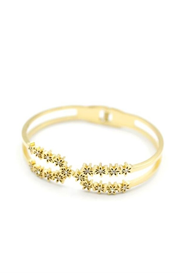 Flower bracelet - gold