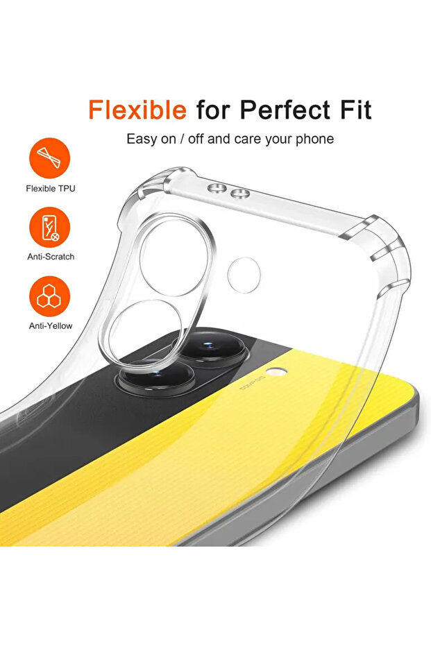 For POCO X8Pro Clear For POCO X8 Pro X8Pro Max X8ProMax Trubo 5 Reinforced Corners Clear Soft TPU C