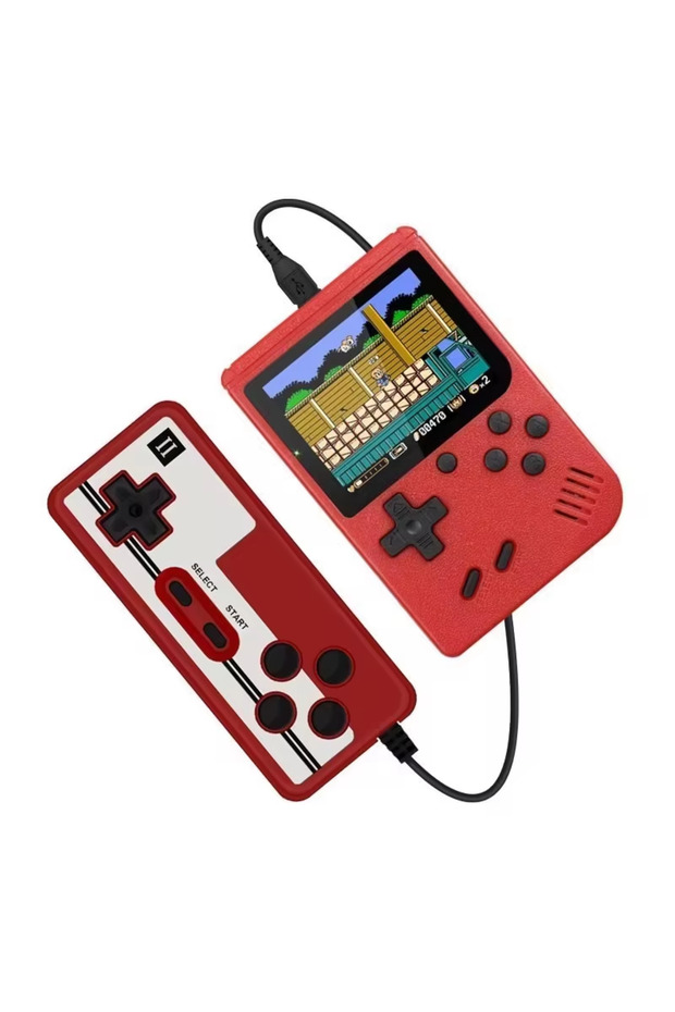 Red Double Retro Handheld Games Console Built-in 500 Video Games Portable Gaming Player with 3.0 Inc
