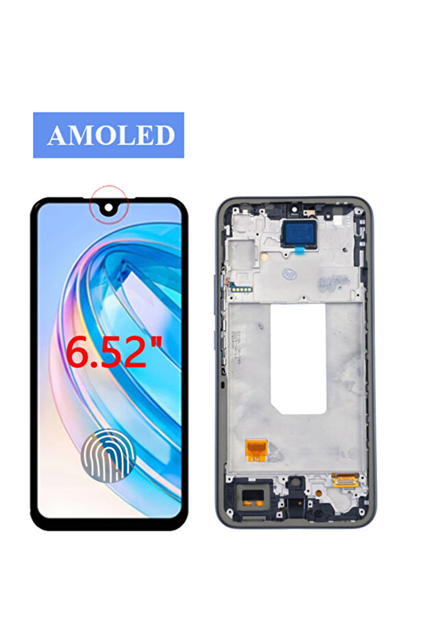 شاشة AMOLED جديدة مقاس 6.52 بوصة مع تقنية Fra لهاتف A34، شاشة LCD تعمل باللمس مع لوحة رقمية
