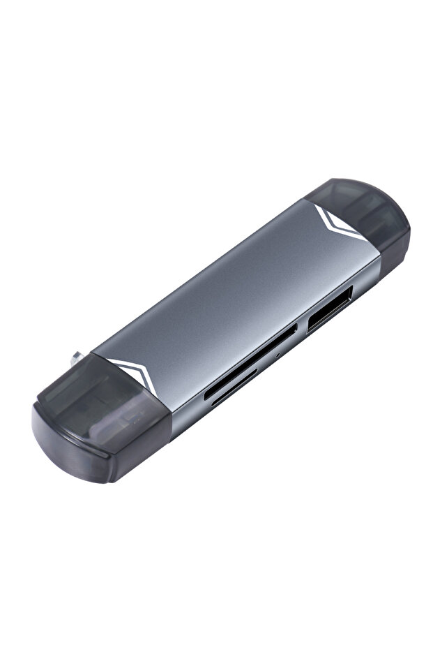 قارئ بطاقات OTG من النوع C لبطاقات Micro TF SD، محول OTG من النوع C إلى USB، 6 في 1، USB 3.0، قارئ بطاقات TF، محرك فلاش USB.