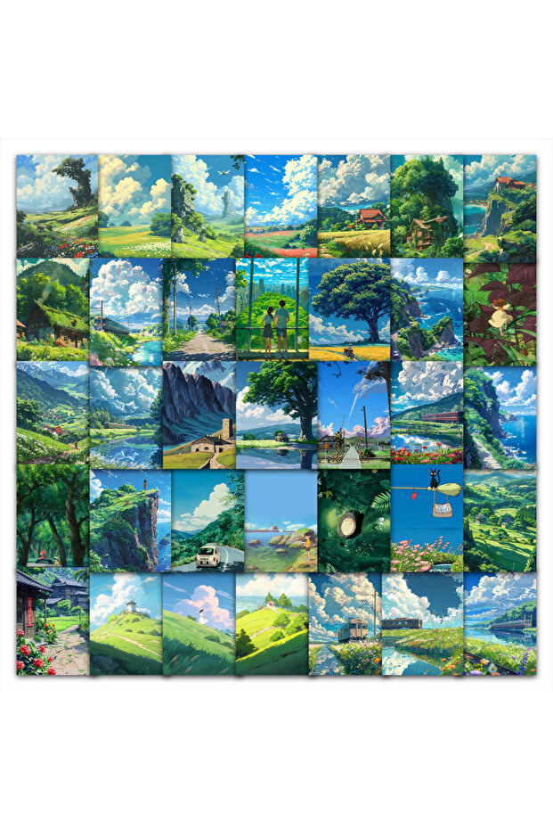 63PCS 63 Hayao Miyazaki's Summer Stickers - Animated Summer Vibe Decals for Creative Decor Recording
