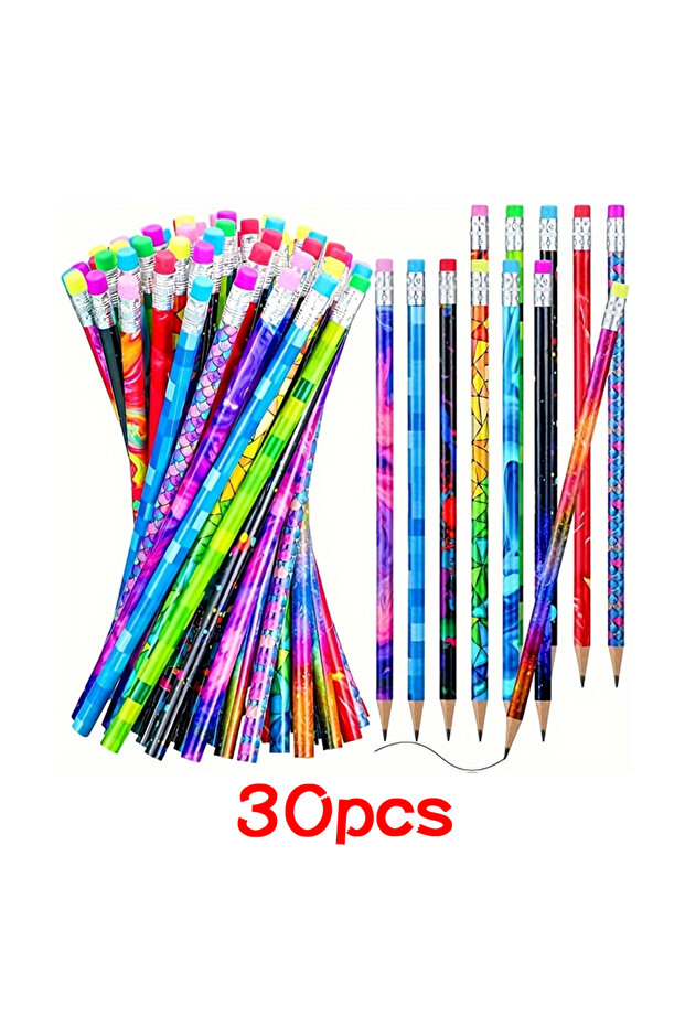 30pcs 30pcs/60pcs Cute HB Pencils With Eraser Tip, Pencils For Writing Drawing Sketching Stationery