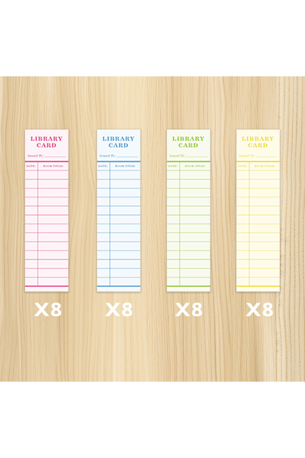 Mixed Color 32pcs, Four-color minimalist DIY bookmarks, suitable for teachers, readers, and enthusia