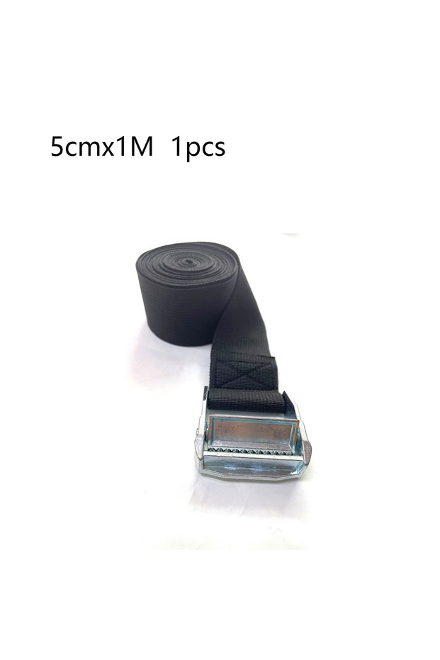 5cmx1m black1pcs Car Tension Rope Buckle Tie Down Strap Car Strong Ratchet Belt Luggage Bag Cargo La