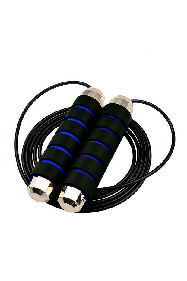 blue New Steel Wire Skipping Rope Detachable Assembly Fitness Exercise Adjustable Sponge Handle Skip