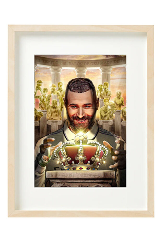 Karim Benzema Real Madrid Ballon d'Or Poster with Frame