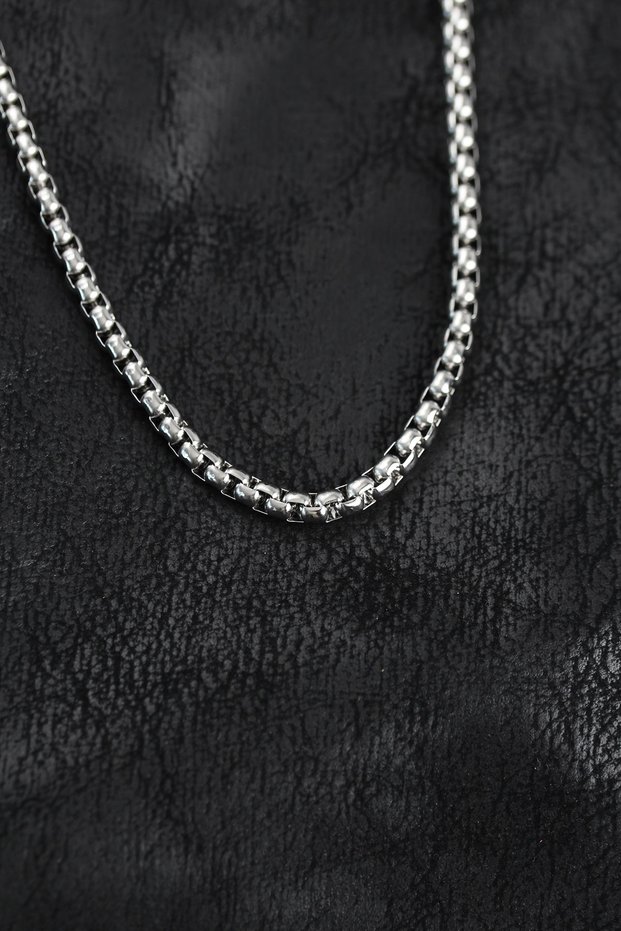 316L Steel Silver Color Venetian Chain Model Men's Necklace 5886