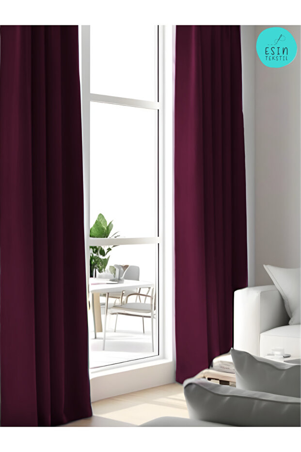 Burgundy Blackout Light-Proof Extralight Blackout Sunshade Curtain