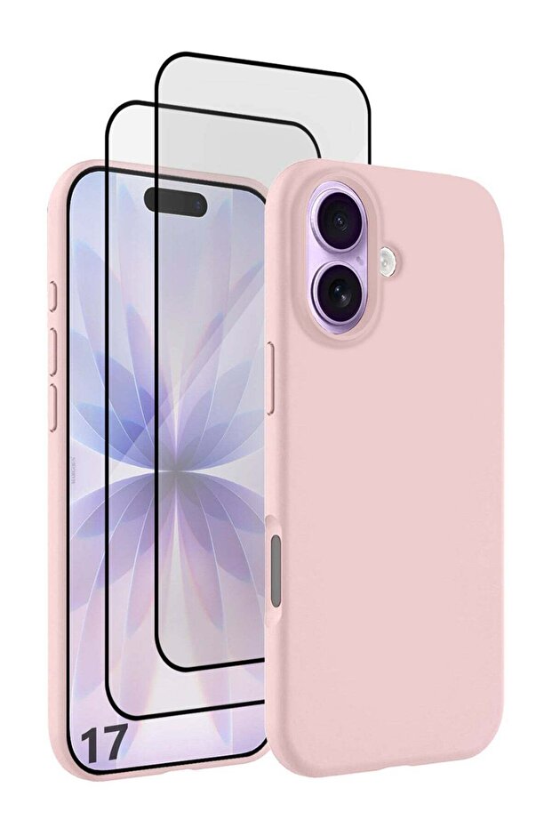 3 Packs Silicone Protective Phone Case for iPhone 17 - Soft Anti-Scratch Microfiber Lining
