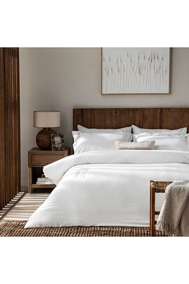 Valerie Bamboo Extra King Size Duvet Cover Set 260X220 cm Ecru/Beige