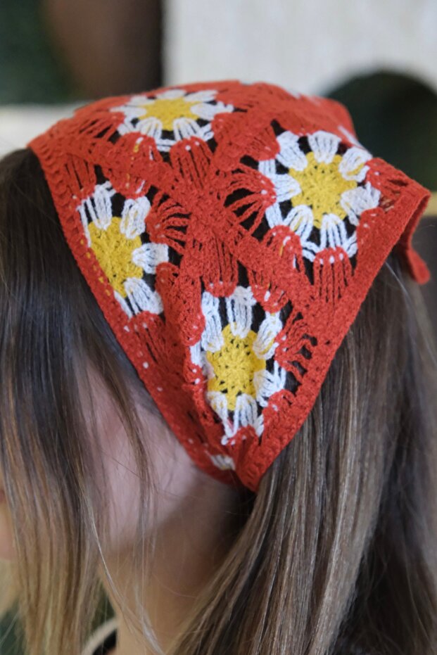 Bohem Örme Model Pamuklu Bandana