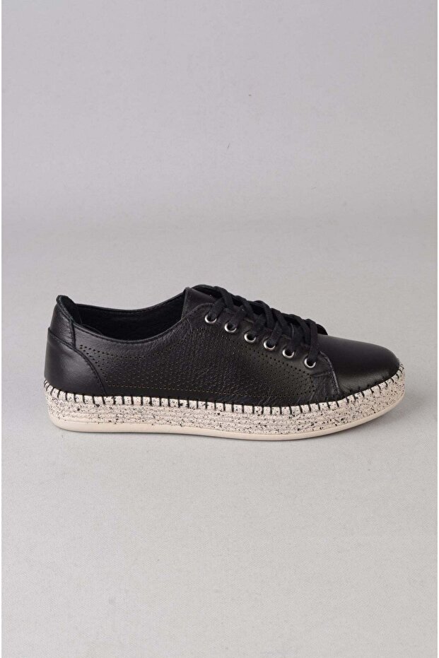 Seç 6040 Genuine Leather Casual Women's Shoes Black