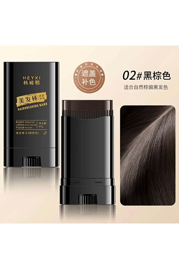 Hair Dye Applicator Pen with Comb - Waterproof & Sweat-Resistant Rotating Design Black Brown