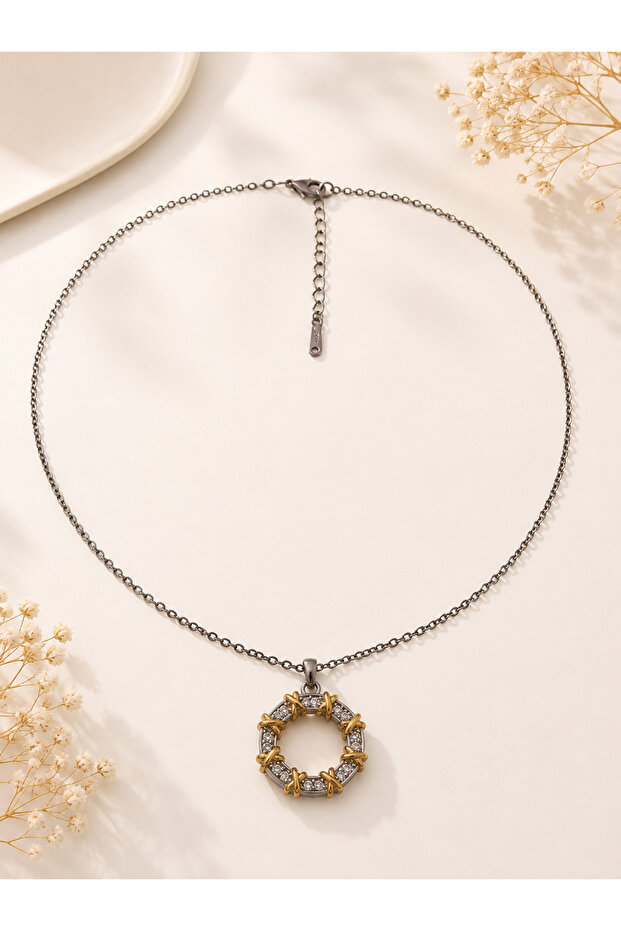 Steel Xoxo Necklace