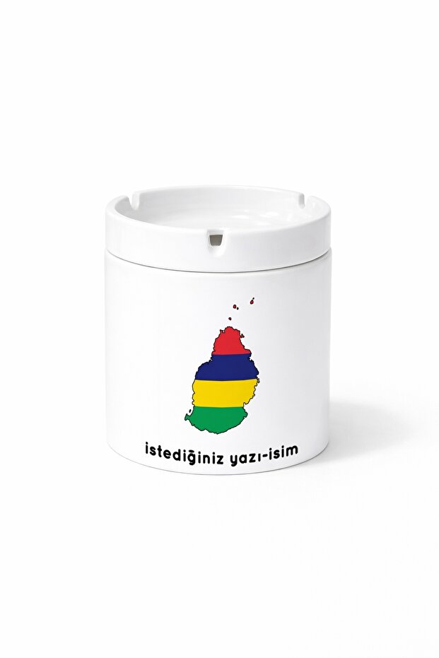 Flag of Mauritius Flag Illustration Country Double Sided Printed Ashtray Ashtray Gift
