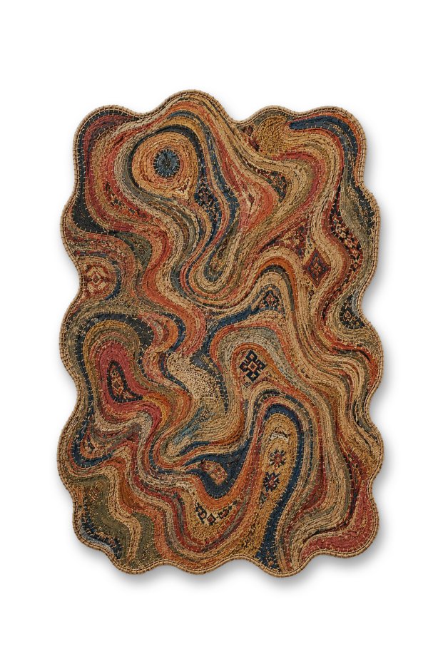 Sdt Shape Theme Patterned Modern Woven Base Decorative Carpet Sdt1615