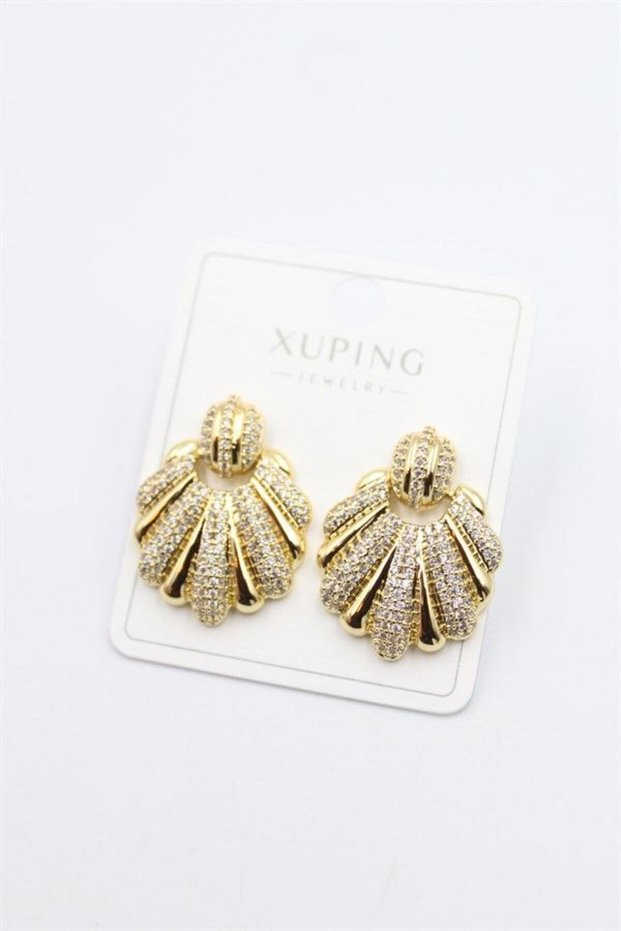Glb-Stl41414 Seashell Earrings - Gold