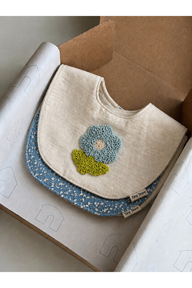 Punch nakışlı 2’li flowers önlük set