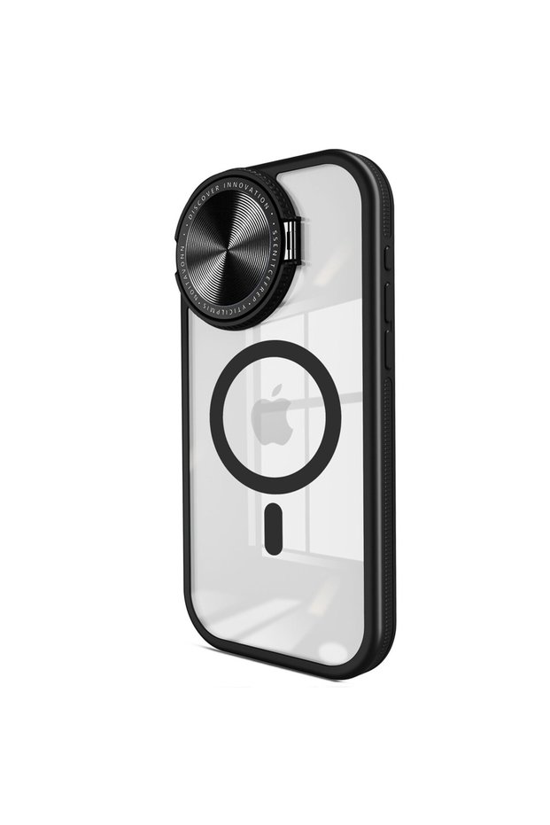 Apple iPhone 11 Compatible Case Telescope Lens Magsafe Silicone Cover - Black