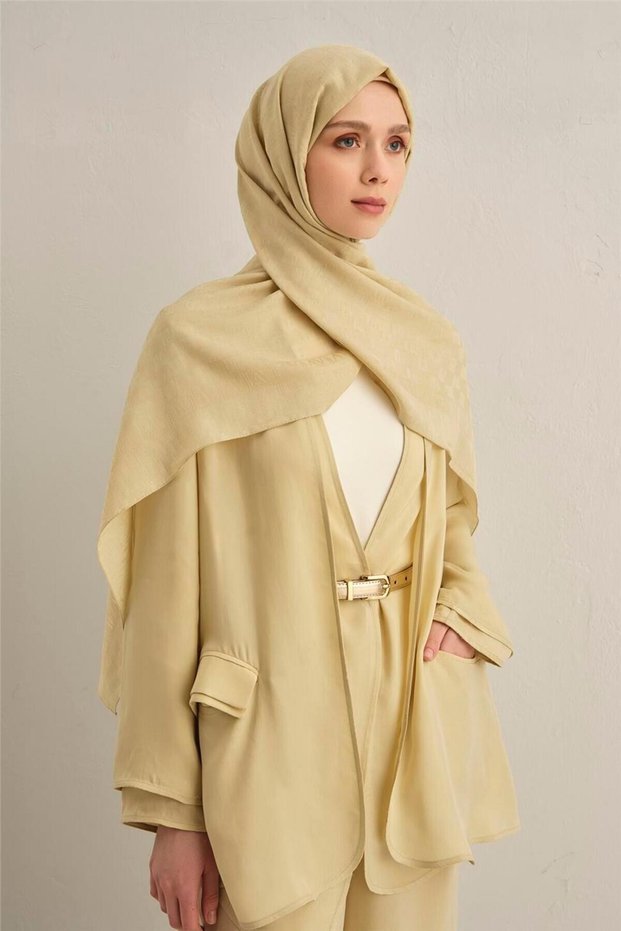 Stylish Modern Pamora Shawl in Beige Color, Ideal for Outdoor and Daily Use