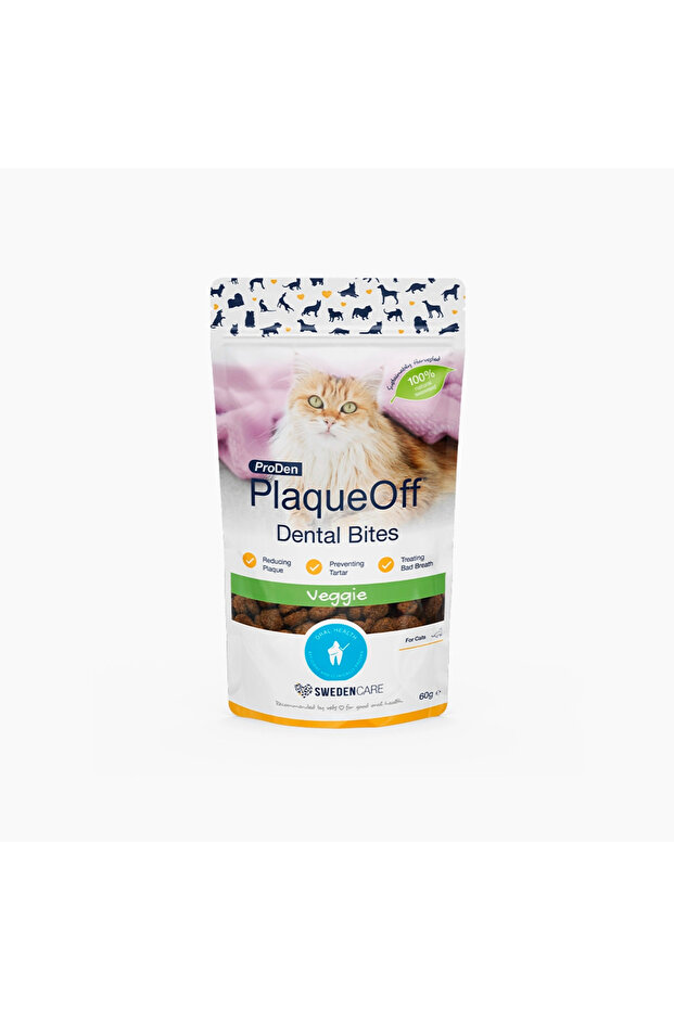 PlaqueOff Cat Dental Bites - Veggie - 60g